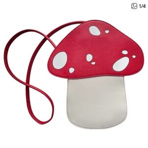 Hot Topic Red and Cream Mushroom Crossbody Bag